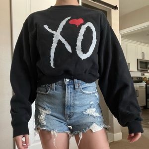 The Weeknd XO cropped sweatshirt